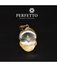YELLOW RABBIT FUR LUCKY Love FOX PENDANT